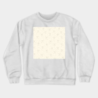 Coquette cream bows on a cream and black polka dot background pattern Crewneck Sweatshirt